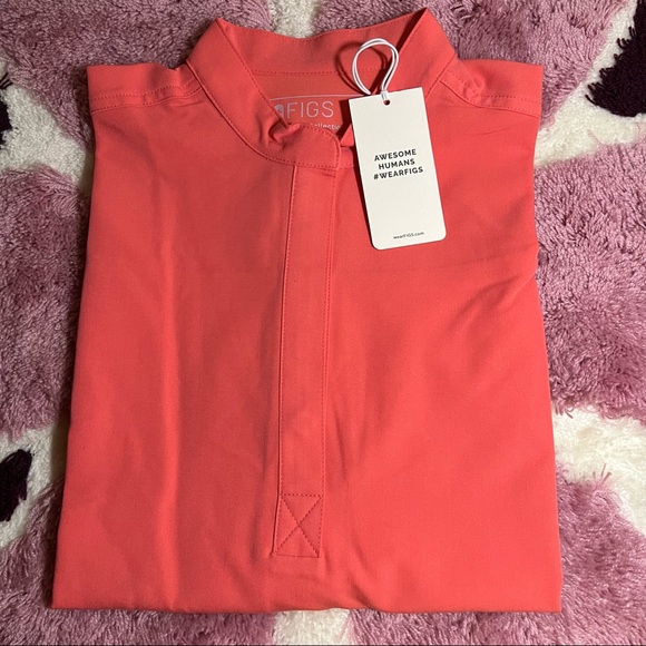 Figs Tops Figs Hot Coral Rafaela Nwt Poshmark